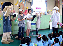 写真：みのり幼稚園「おにぎりパーティー」の様子