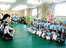 写真：みのり幼稚園「おにぎりパーティー」の様子