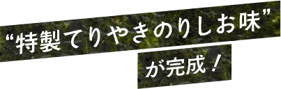 “特製てりやきのりしお味”が完成！