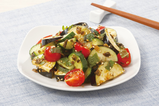 夏野菜の昆布和え