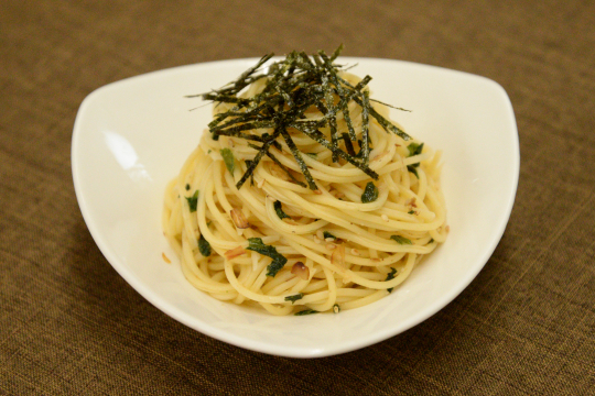 青じそ香る！バターと焼さば風パスタ